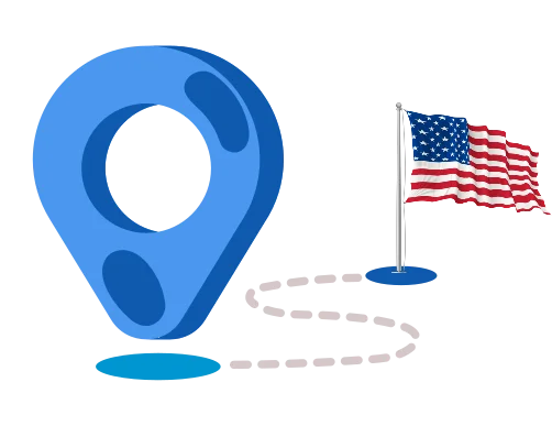 USA location illustration